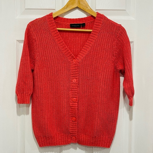 Sz.XL-Short Sleeve Cardigan-Kenneth Cole Select - Picture 2 of 7